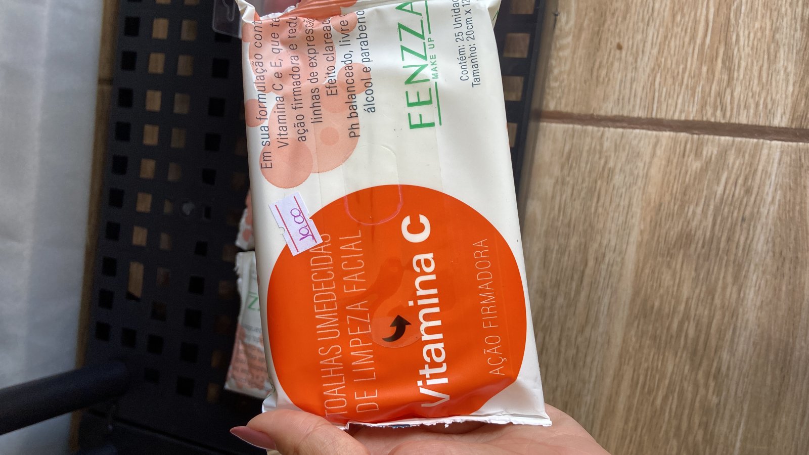 Lenço De Limpeza Facial Vitamina C Fenzza