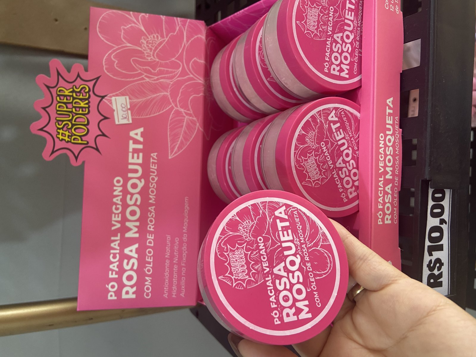 Pó Facial Vegano Rosa Mosqueta