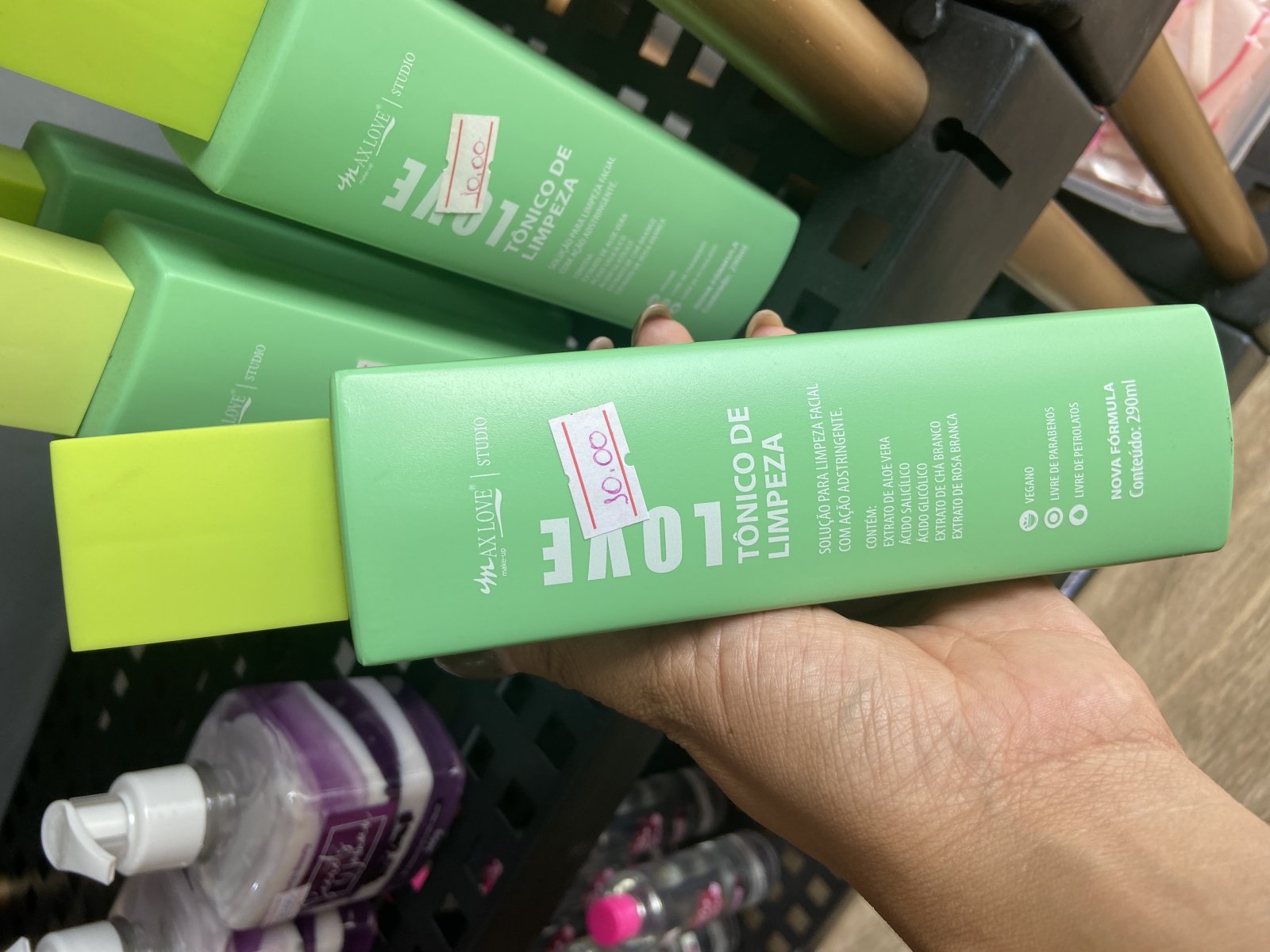 Tonico Facial de Limpeza 290ml Max Love