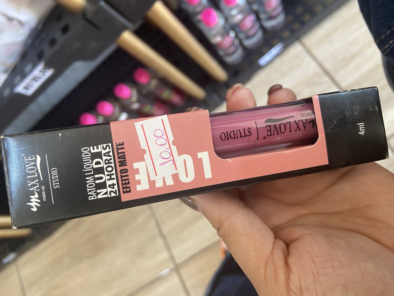 Batom Liquido Nude 24H Matte Max Love - Cor 323