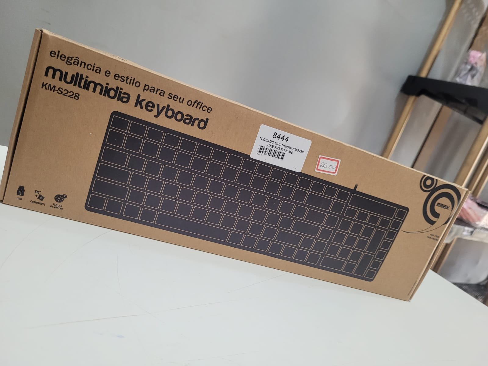 Teclado Multimidia KMS228 USB PRETO K-ME