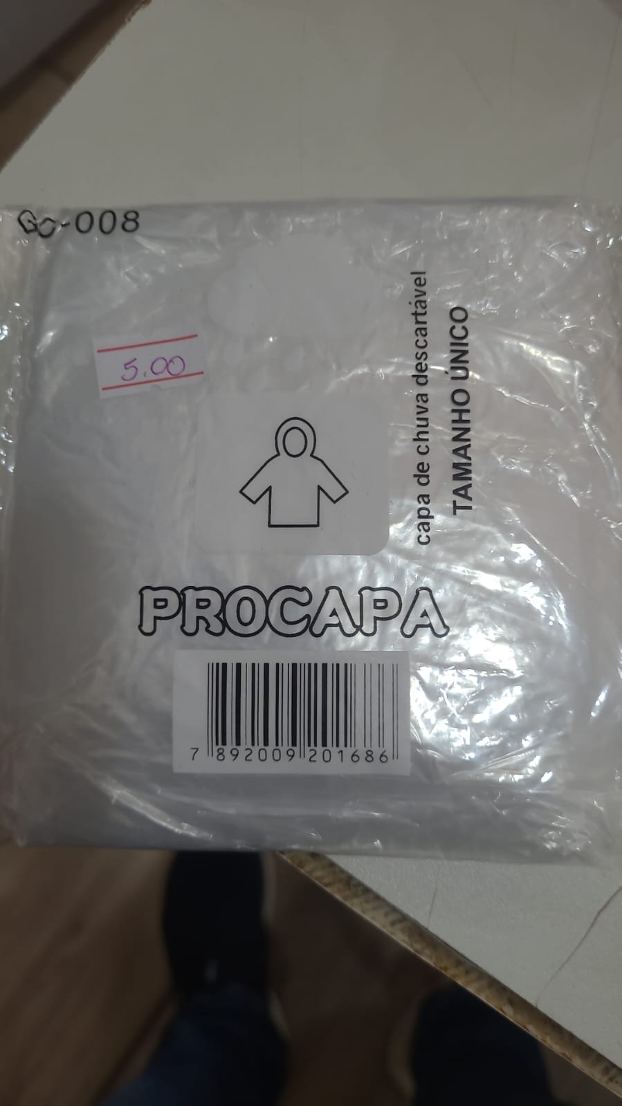 CAPA DE CHUVA DESCARTAVEL