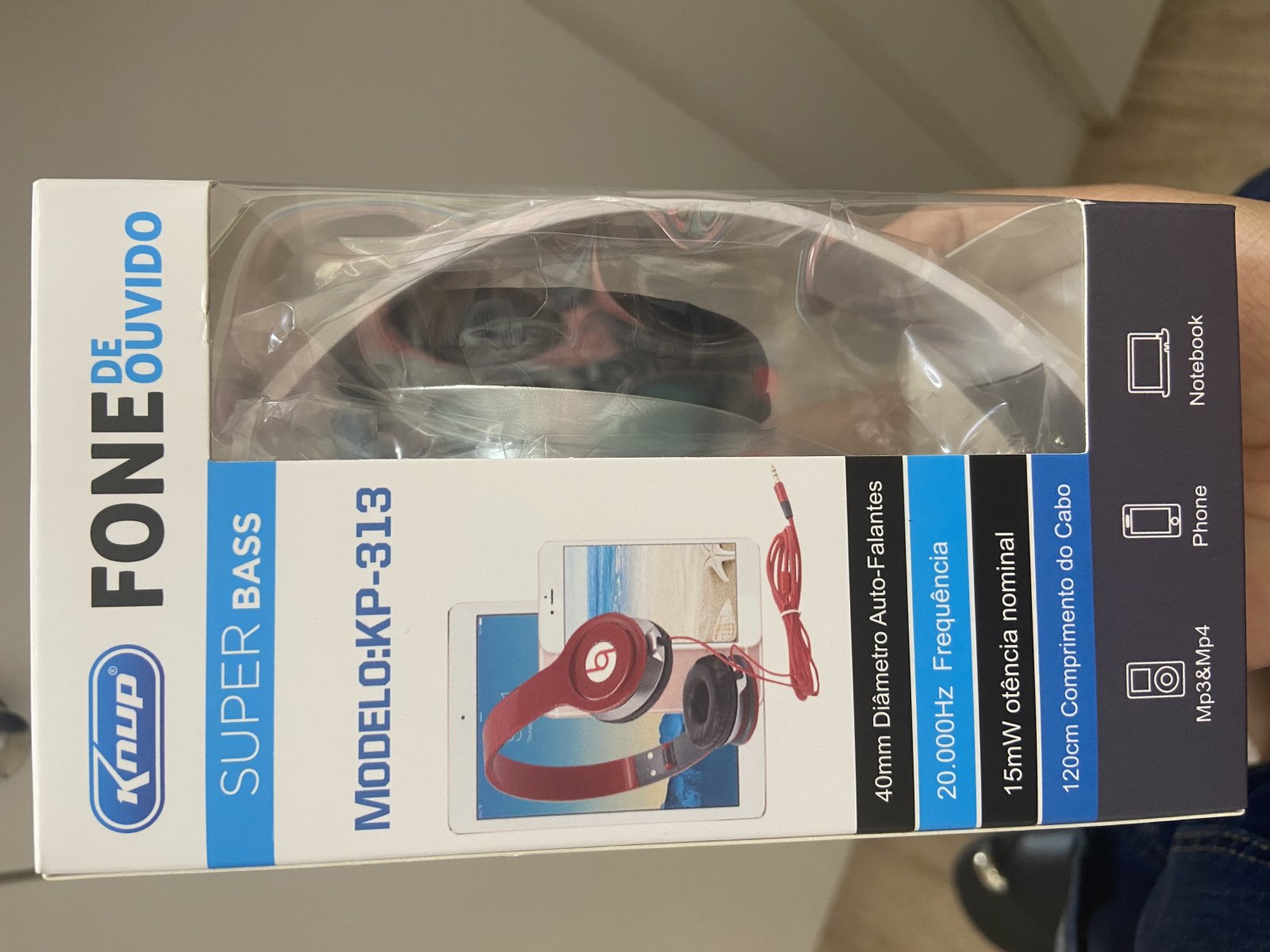 Fone de ouvido Knup KP-313