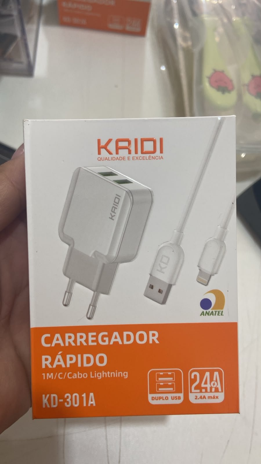CARREGADOR KAIDI IPHONE KD-301A