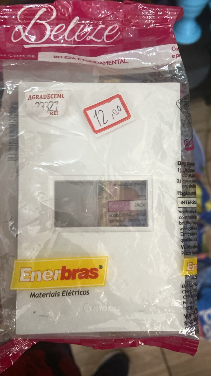 Placa 2x4 para 1 MODULO BRANCA